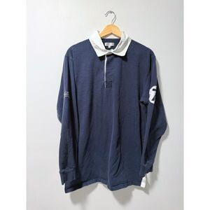 Goodwood Road Racing Co Rugby Long Sleeve Shirt M Navy